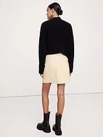 Cotton Canvas Utility Mini Skirt