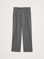 Signature Italian Herringbone Wide-Leg Pant