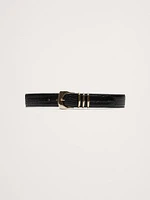 Fiori Embossed Leather Belt