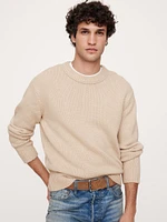 Relaxed Wool-Cotton Crew-Neck Sweater