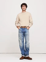 Marled Wool-Blend Crew-Neck Sweater