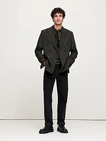 Italian Tweed Double-Breasted Sport Coat