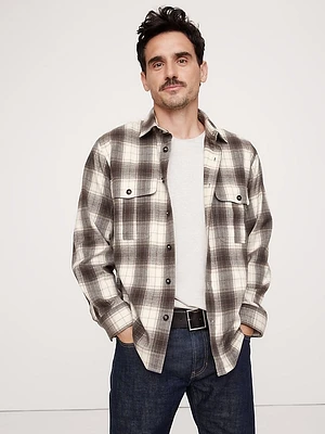 Relaxed-Fit Flannel Utility Shirt