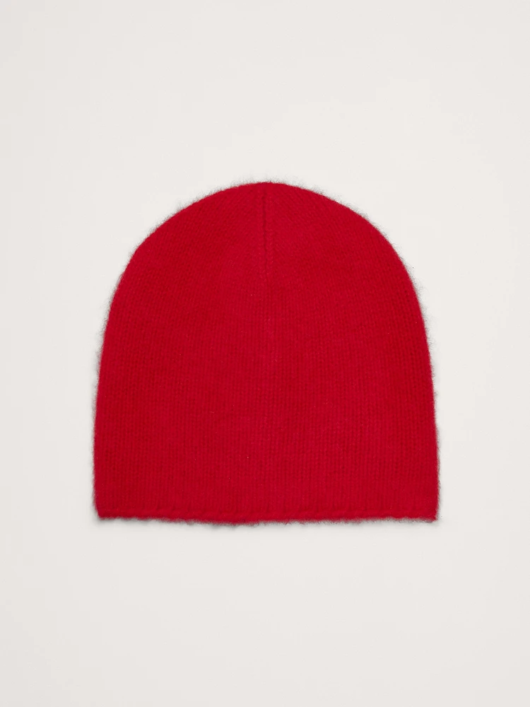 Brushed Wool-Cashmere Beanie