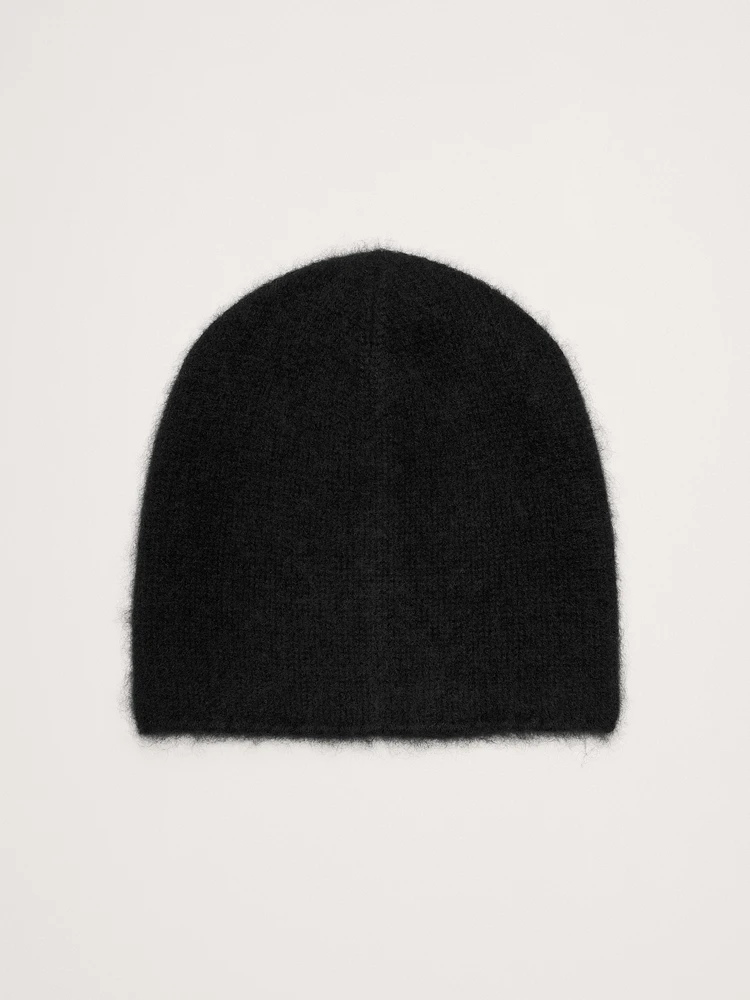 Brushed Wool-Cashmere Beanie