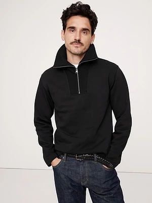 Brushed Fleece Half-Zip Sweatshirt