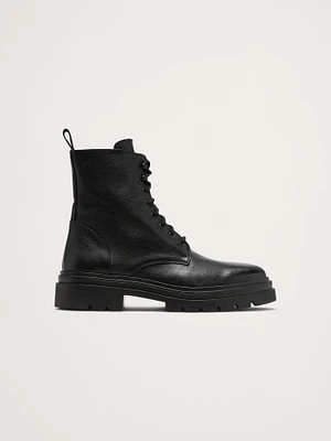 Italian Leather Combat Boot