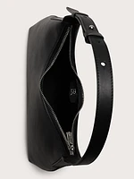 Leather Crescent Shoulder Bag