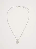 Teardrop Crystal Pendant Necklace Aureus + Argent