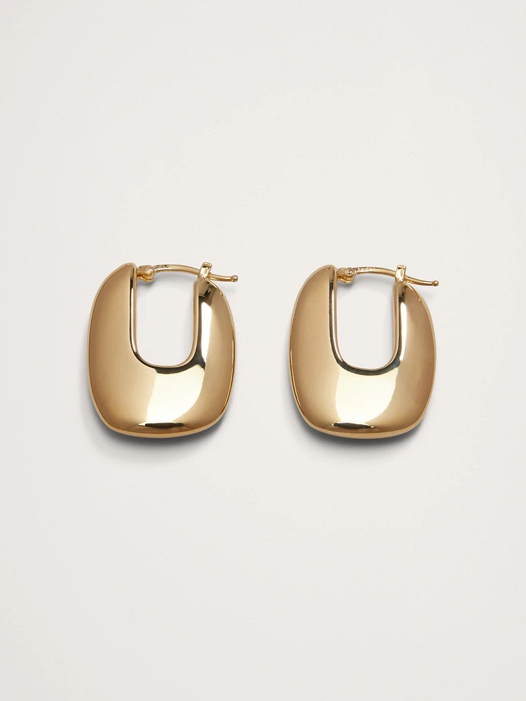 Ravena U-Profile Earrings Aureus + Argent