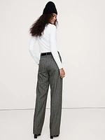 High-Rise Modern Straight Refined Pant