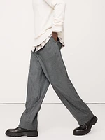 Signature Italian Herringbone Wide-Leg Pant