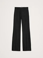 High-Rise Wide-Leg Flare Flannel Pant