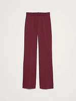 High-Rise Wide-Leg Flare Flannel Pant