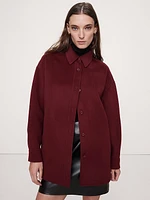 Double-Faced Wool-Blend Shirt Jacket
