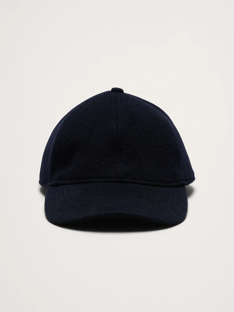 Melton Wool-Blend Baseball Cap by Crown Cap