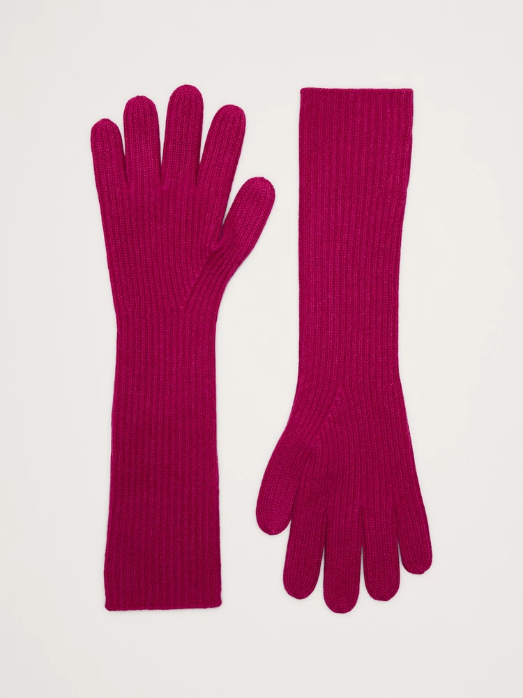 Signature Cashmere Long Gloves