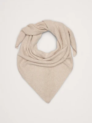 Brushed Wool-Cashmere Triangle Scarf