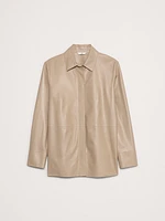 Relaxed Leather Overshirt