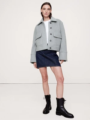 Wool Bouclé Cropped Jacket