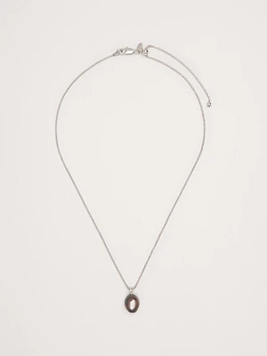 Black Pearl Pendant Necklace by Aureus + Argent