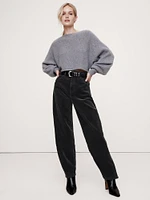 High-Rise Rigid Bow Corduroy Pant