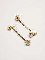 Large Barbell Drop Earrings