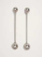Large Barbell Drop Earrings