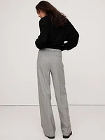 Mid-Rise Pull-On Italian Flannel Pant