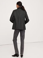 Relaxed Slim Pinstripe Flannel Blazer