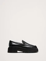 Italian Leather Lug-Sole Loafer