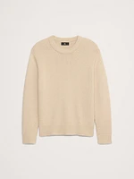 Marled Wool-Blend Crew-Neck Sweater