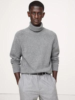 Merino-Cashmere Turtleneck Sweater