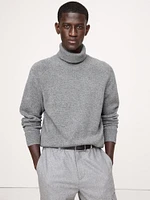 Merino-Cashmere Turtleneck Sweater