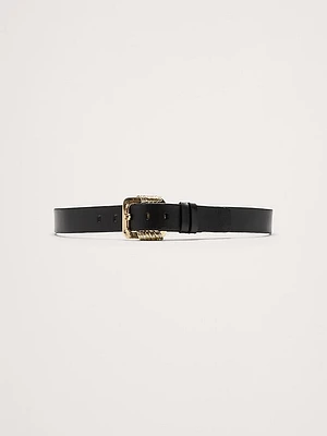 Ring Statement Leather Belt