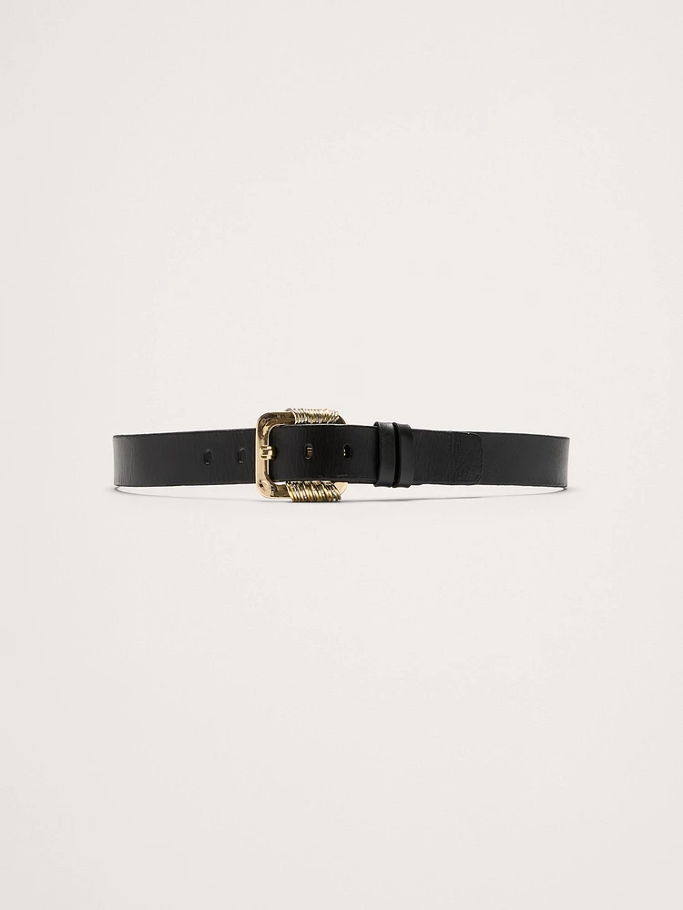 Ring Statement Leather Belt