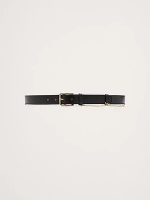 Leather Drop-Chain Belt