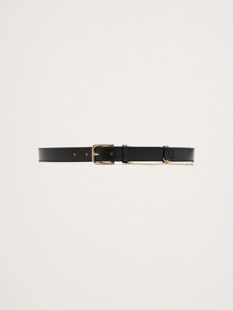 Leather Drop-Chain Belt