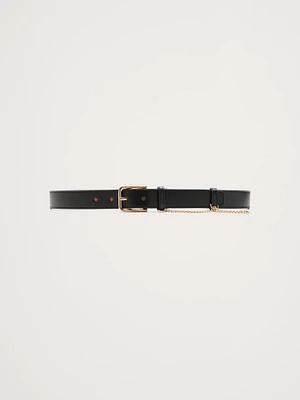 Leather Drop-Chain Belt