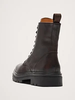 Italian Leather Combat Boot