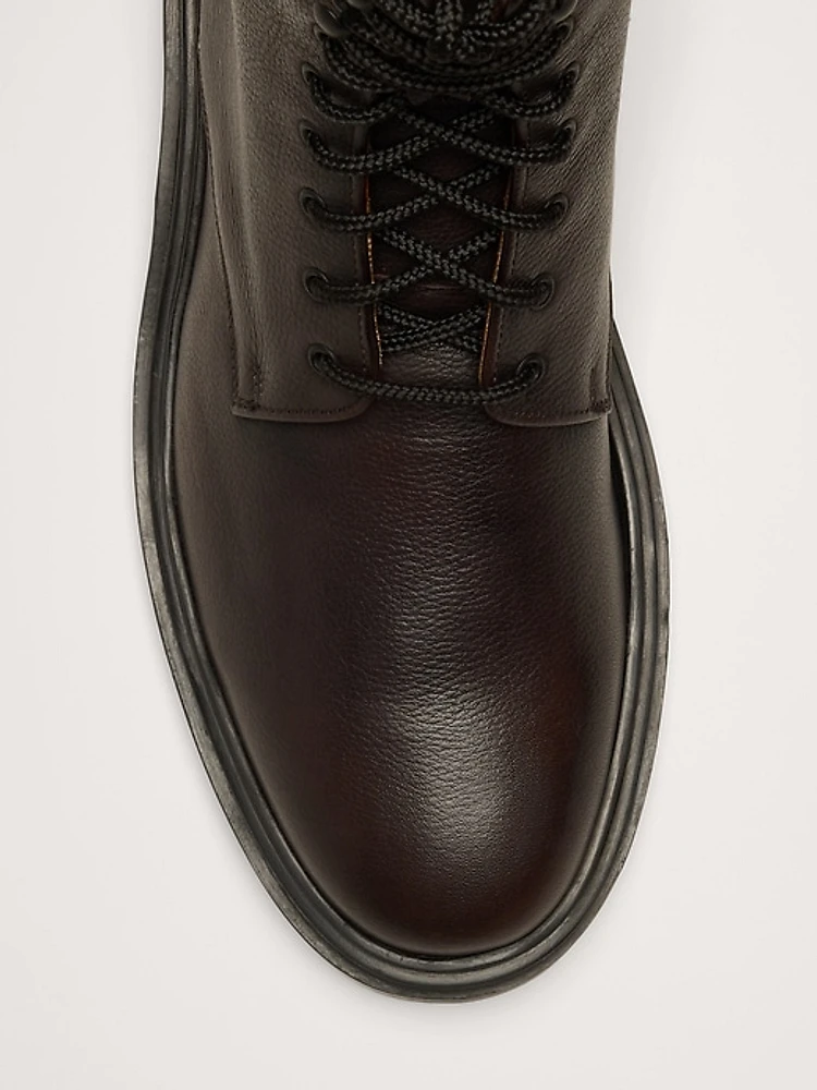 Italian Leather Combat Boot