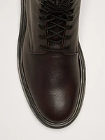 Italian Leather Combat Boot