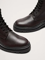 Italian Leather Combat Boot