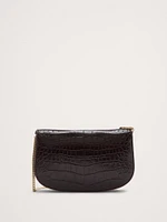 Embossed Leather Crossbody Bag