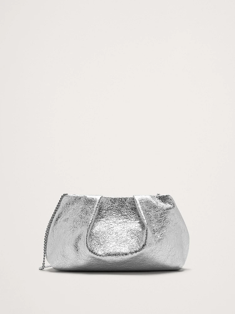 Mini Riviera Metallic Leather Clutch