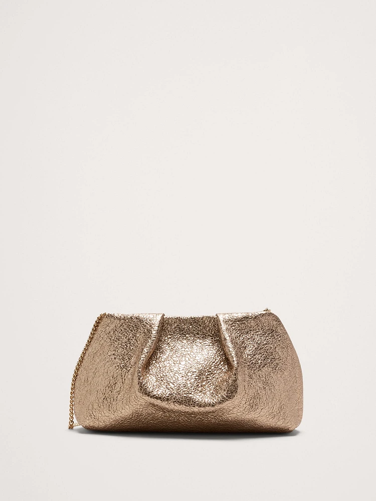 Mini Riviera Metallic Leather Clutch