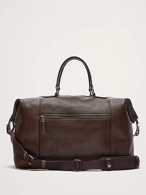 Leather Weekender Duffle Bag