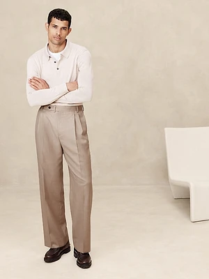 Signature Italian Twill Wide-Leg Pant