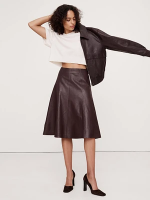 Lambskin Leather Skirt