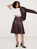 Lambskin Leather Skirt